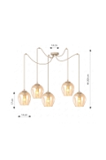 Lampa wisząca LEVEL 5 MOKKA AMBER - Emibig