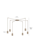 Lampa wisząca TRAKER 6 MOKKA - Emibig