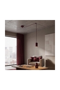 Lampa wisząca TRAKER 1 BURGUNDY - Emibig