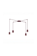 Lampa wisząca TRAKER 4 BURGUNDY - Emibig
