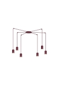 Lampa wisząca TRAKER 6 BURGUNDY - Emibig