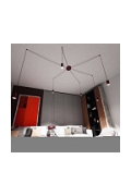 Lampa wisząca TRAKER 6 BURGUNDY - Emibig