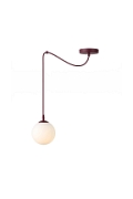 Lampa wisząca GIGI 1 BURGUNDY OPAL - Emibig