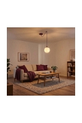 Lampa wisząca GIGI 1 BURGUNDY OPAL - Emibig