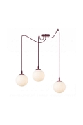 Lampa wisząca GIGI 3 BURGUNDY OPAL - Emibig