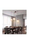 Lampa wisząca GIGI 3 BURGUNDY OPAL - Emibig