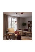 Lampa wisząca GIGI 1 BURGUNDY TRANSPARENT - Emibig