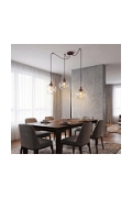 Lampa wisząca GIGI 3 BURGUNDY TRANSPARENT - Emibig