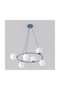 Lampa wisząca AZURA 6 DUSTY BLUE OPAL - Emibig
