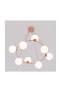 Lampa wisząca AZURA 8 CORAL OPAL - Emibig