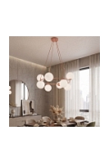 Lampa wisząca AZURA 8 CORAL OPAL - Emibig
