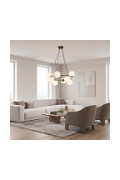 Lampa wisząca AZURA 8 OLIVE GREEN OPAL - Emibig