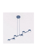 Lampa wisząca MEGARA 6 DUSTY BLUE - Emibig