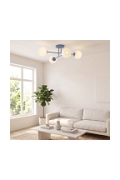 Lampa sufitowa ROMA 4 DUSTY BLUE OPAL - Emibig