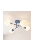Lampa sufitowa ROMA 4 DUSTY BLUE OPAL - Emibig