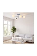 Lampa sufitowa ROMA 4 DUSTY BLUE OPAL - Emibig