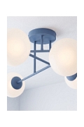 Lampa sufitowa ROMA 6 DUSTY BLUE OPAL - Emibig