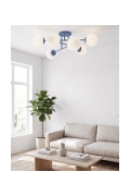 Lampa sufitowa ROMA 6 DUSTY BLUE OPAL - Emibig