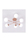 Lampa sufitowa ROMA 6 CORAL OPAL - Emibig