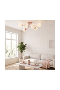 Lampa sufitowa ROMA 6 CORAL OPAL - Emibig