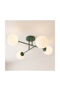 Lampa sufitowa ROMA 4 OLIVE GREEN OPAL - Emibig