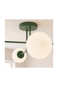 Lampa sufitowa ROMA 4 OLIVE GREEN OPAL - Emibig