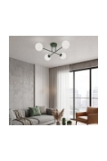 Lampa sufitowa ROMA 4 OLIVE GREEN OPAL - Emibig