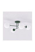 Lampa sufitowa ROMA 4 OLIVE GREEN OPAL - Emibig