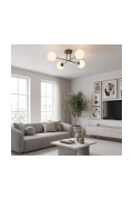 Lampa sufitowa ROMA 4 OLIVE GREEN OPAL - Emibig