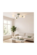 Lampa sufitowa ROMA 4 OLIVE GREEN OPAL - Emibig
