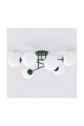 Lampa sufitowa ROMA 6 OLIVE GREEN OPAL - Emibig