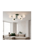 Lampa sufitowa ROMA 6 OLIVE GREEN OPAL - Emibig