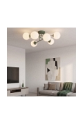 Lampa sufitowa ROMA 6 OLIVE GREEN OPAL - Emibig