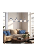 Lampa wisząca SINUS 5 DUSTY BLUE - Emibig