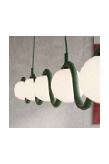 Lampa wisząca SINUS 5 OLIVE GREEN - Emibig