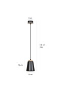 Lampa wisząca BOLERO 1 BLACK