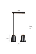 Lampa wisząca BOLERO 2 BLACK