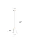 Lampa wisząca BOLERO 1 WHITE - Emibig