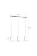 Lampa wisząca BOLERO 3 WHITE