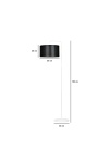 Lampa podłogowa TRAPO LP1 WH BLACK - Emibig