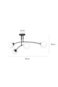 Lampa sufitowa PREGOS 4 BLACK