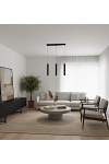 Lampa wisząca LUNA 3 BLACK - Emibig