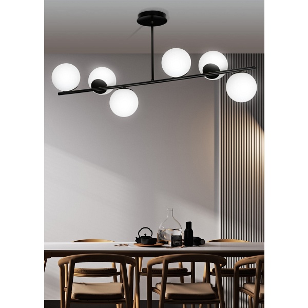 Lampa sufitowa BIOR 6 BLACK - Emibig