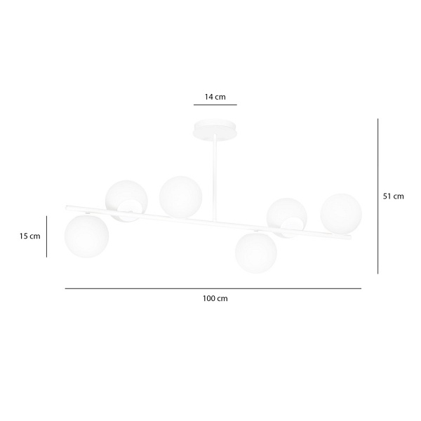 Lampa sufitowa BIOR 6 WHITE