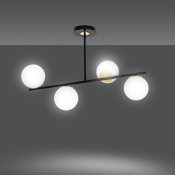 Lampa sufitowa FLOKI 4 BLACK GOLD