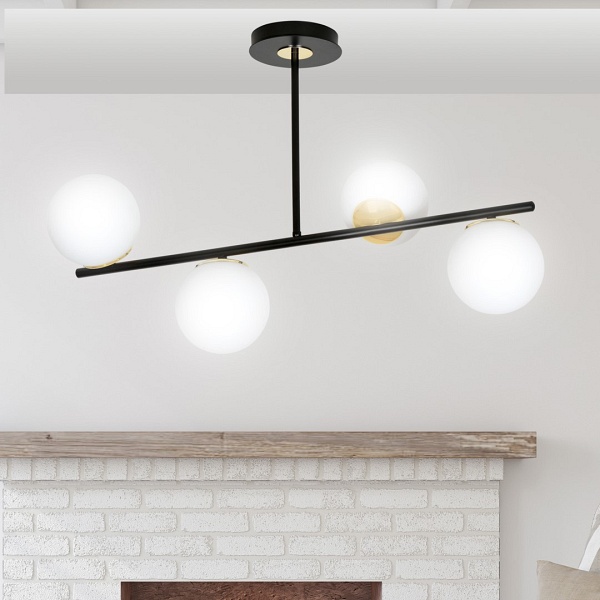 Lampa sufitowa FLOKI 4 BLACK GOLD