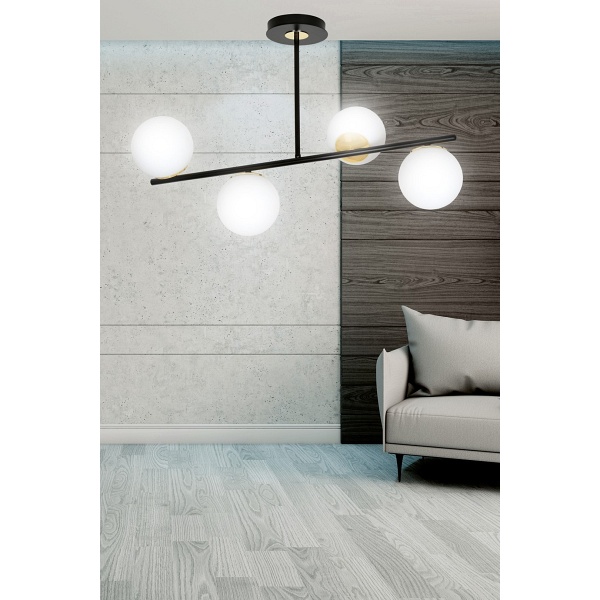Lampa sufitowa FLOKI 4 BLACK GOLD