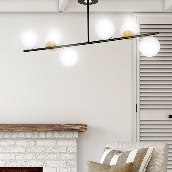 Lampa sufitowa FLOKI 6 BLACK GOLD