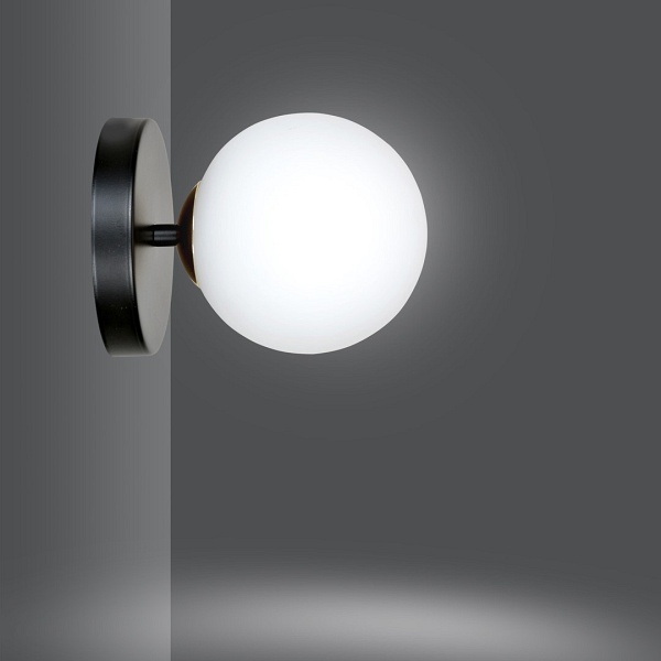 Kinkiet FLOKI K1 BLACK-GOLD