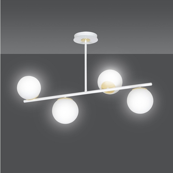 Lampa sufitowa FLOKI 4 WHITE-GOLD
